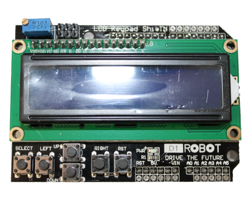 Знакогенерирующий дисплей LCD 1602 с кнопками (LCD keypad shield)