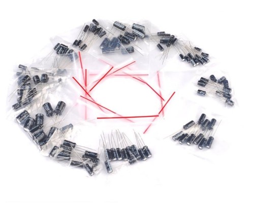 Набор электролитических конденсаторов, 12 типов, 120 штук