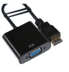 Адаптер LuazON HDMI-VGA с проводом (черный)