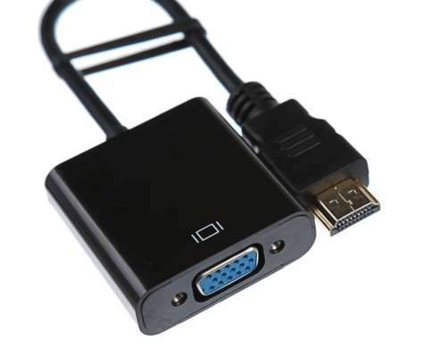 Адаптер LuazON HDMI-VGA с проводом (черный)