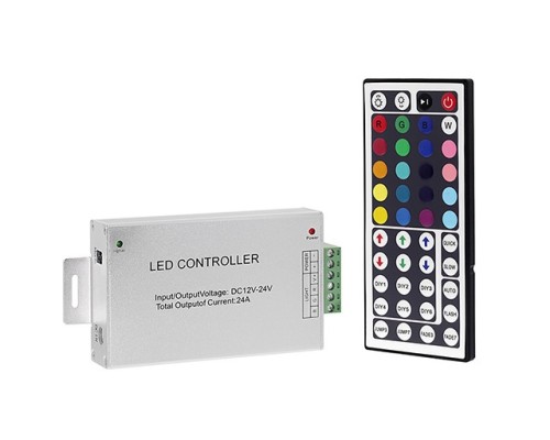 RGB Контроллер с радиопультом 24ARF16 12-24V 288-576W 24A +RF пульт (44 кнопки)