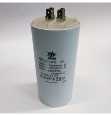 Пусковой конденсатор CBB60H   90mF - 450 VAC   (±5%)   выв. 4 КЛЕММЫ  (60х120) мм (FUJI ELECTRIC)