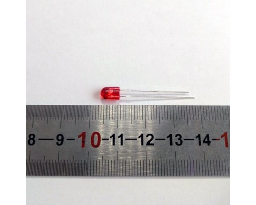 Светодиод  5 мм R (красный)  "Kingbright" (1.8-2.5)V 20mA 1500-2500mcd