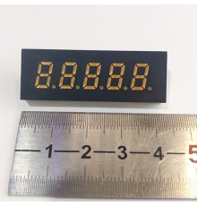 Индикатор 5-разрядный 7-сегментный  GL-3H507L, оранжевый (Общий катод)