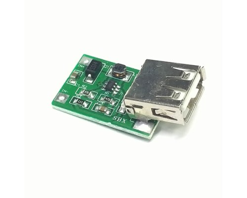 Миниатюрное зарядное устройство 5V с USB (DC-DC преобразователь повышающий 0.9V-5V to 5V 600mA)