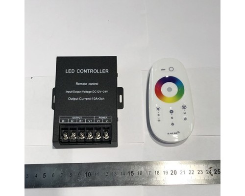 RGB Контроллер с радиопультом QC19 12-24V 360-720W 3*10A