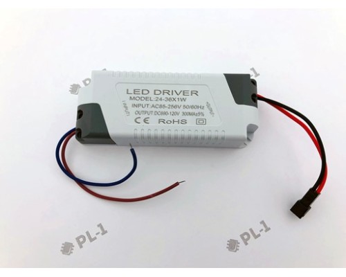 Драйвер для светодиодов AC220V  300 mA 24-36W IP-20