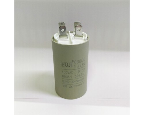 Пусковой конденсатор CBB60H    9mF - 450 VAC   (±5%)   выв. 4 КЛЕММЫ  (35х60) мм (FUJI ELECTRIC)