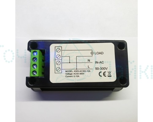 Амперметр + Вольтметр цифровой AC (0- 10A), (50-300V) KWS-AC300