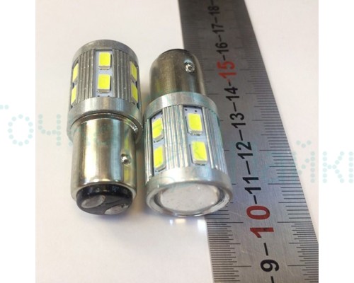 Автолампа S25 - 12V 33x5730 smd белая 2-конт.