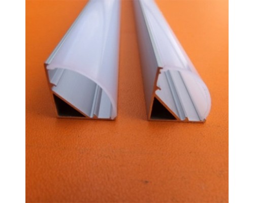 Алюминиевый профиль угловой с экраном (2000x16x16) мм для линеек