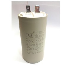 Пусковой конденсатор CBB60H   60mF - 450 VAC  (±5%)   выв. 4 КЛЕММЫ   (50х93) мм (FUJI ELECTRIC)