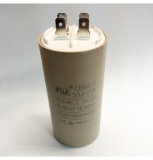 Пусковой конденсатор CBB60H   50mF - 450 VAC  (±5%)   выв. 4 КЛЕММЫ   (45х93) мм (FUJI ELECTRIC)