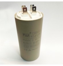 Пусковой конденсатор CBB60H   45mF - 450 VAC   (±5%)   выв.  4 КЛЕММЫ  (45х93) мм (FUJI ELECTRIC)