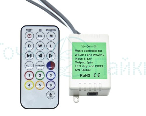 Комплект цветомузыки Discolux (контроллер+5м.ленты WS2811+блок питания)
