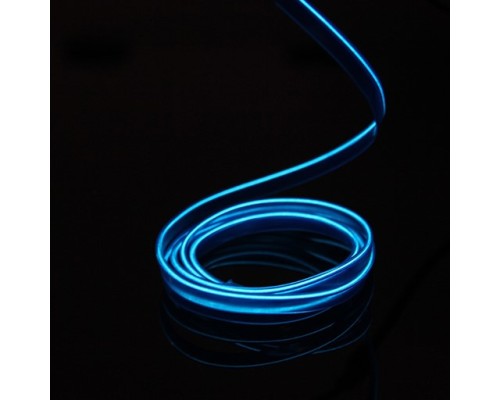 Холодный неон гибкий EL WIRE 2.3 мм синий (Blue,Azzuro) с юбкой
