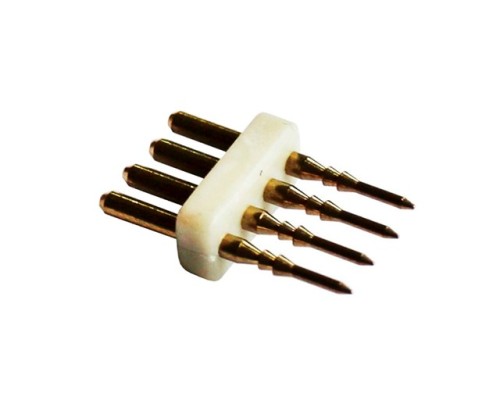 Светодиодная лента Соединитель 4-pin для ленты 220V RGB (игла)