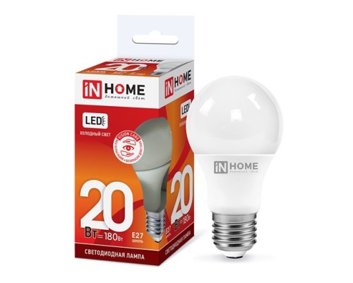 Лампа E27 20W 6500K (Холодный белый) IN HOME