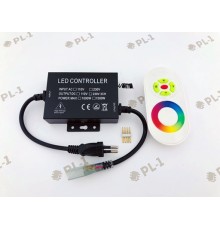 Светодиодная лента Комплект подключения RGB ленты 220V RF 1500W (игла, колпачок, RF контроллер с вилкой)