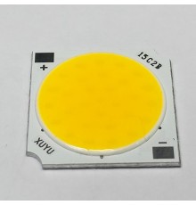 Светодиод 15W WW COB 300mA 45-47V (19х19) мм Sanan 15*30mil double chips (Теплый белый)