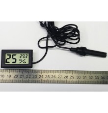 Термометр цифровой с датчиком влажности (Черный)