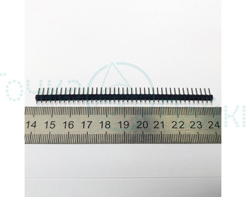 Вилка штыревая прямая PLS-40, 1х40, шаг 2,54мм  (Однорядный прямой штырьковый разъем 40 pin)