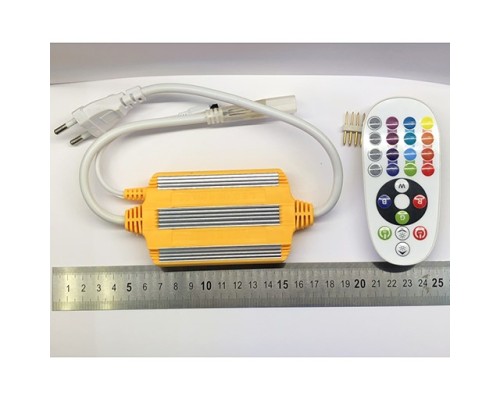 Светодиодная лента Комплект подключения RGB ленты 220V (игла, колпачок, контроллер с вилкой)