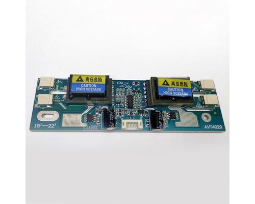 Инвертор для LCD на  4 лампы  AVT4029, (15"-22"), (10-29)V, (135x45) мм, 6pin