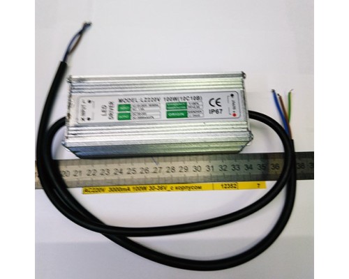 Драйвер для светодиодов AC220V  3000 mA 100W 30-36V IP-67 в корпусе