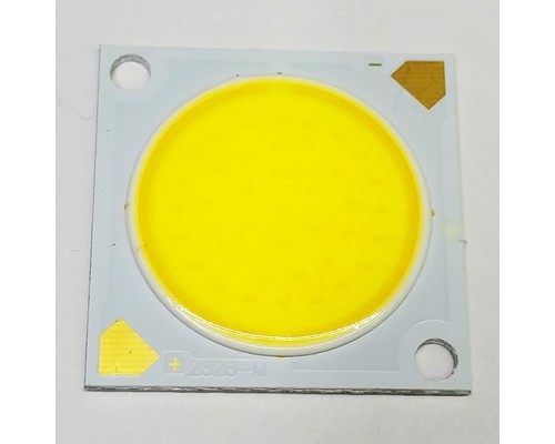 Светодиод 20W NW COB 600mA 30-32V (28х28) мм Sanan 15*30mil double chips (Нейтральный белый)