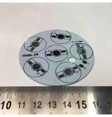 Алюминиевая плата PCB круглая на 6 светодиодов (6x1W)