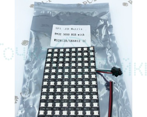 SPI LED матрица   8x32 5050 RGB WS2812B/SK6812 IC