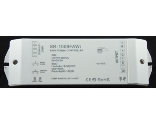WiFi RGBW Контроллер SR-1009FAwi 12-36V 240-720W 5x4A