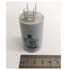 Пусковой конденсатор CBB60H    2.5mF - 450 VAC  (±5%)   выв. 4 КЛЕММЫ   (30х50) мм (JYUL)
