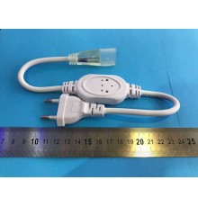 Сетевой кабель для подключения FLEX неона 220V (8x16) мм