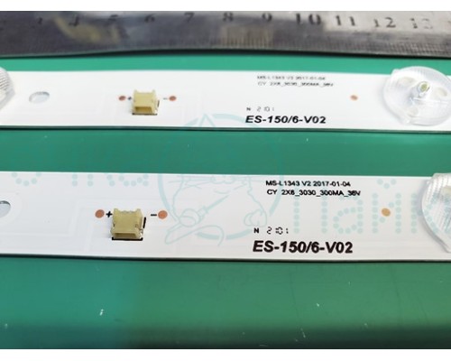 Подсветка LED TV ERISSON 32",POLAR 32"  комплект из 2-х линеек (6+6) LED, 6V, алюминий, 580мм,  MS-L1343-V2, RF-BU320003SE30-0601, JL.D32061330-081AS-M
