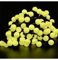 Гирлянда № 3  "Шарики" 5м, 50 шариков, Желтая, с БП 220V