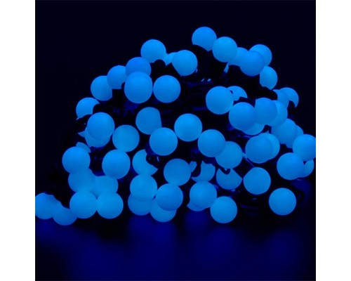 Гирлянда № 6  "Шарики" 5м, 50 шариков, Синяя управляемая, с БП 220V