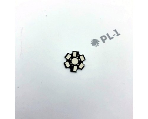 Алюминиевая плата PCB круглая на 1 светодиод (1-3)W Черная