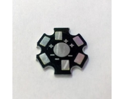 Алюминиевая плата PCB круглая на 1 светодиод (1-3)W Белая