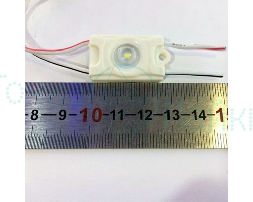 Модуль 2835 - 1 светод. с линзой CW 12V, 0.4W  (29х19) мм IP-65 (Холодный белый)