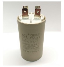 Пусковой конденсатор CBB60H   12mF - 450 VAC   (±5%)   выв. 4 КЛЕММЫ  (35х60) мм (FUJI ELECTRIC)