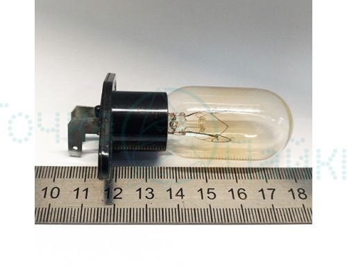 Лампа накаливания для свч-печей 25W, 240V, 2A, цоколь Z187 (LG Г-образный, коньки)