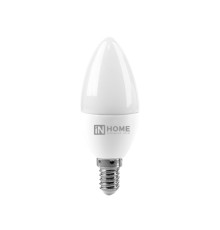 Лампа E14  6W 4000k (Нейтральный белый)Свеча IN-HOME