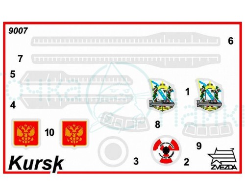 Сборная модель ZVEZDA Российский атомный подводный ракетный крейсер К-141 «Курск», 1/350 Сборная модель ZVEZDA Российский атомный подводный ракетный крейсер К-141 «Курск», 1/350