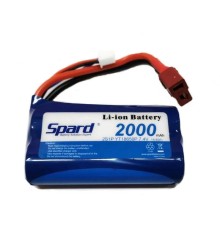 Аккумулятор Li-Ion Spard 2000mAh, 7,4V, 15C, T‐plug для Remo Hobby 1/16, Himoto 1/18