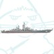 Сборная модель ZVEZDA Российский атомный ракетный крейсер “Петр Великий”, 1/700