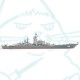 Сборная модель ZVEZDA Российский атомный ракетный крейсер “Петр Великий”, подарочный набор, 1/700