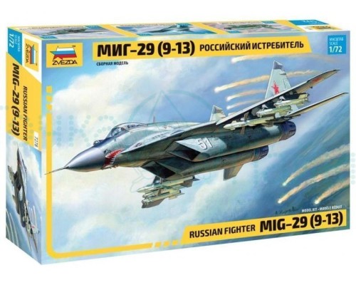 Сборная модель ZVEZDA Российский истребитель МиГ-29 (9-13), 1/72 Сборная модель ZVEZDA Российский истребитель МиГ-29 (9-13), 1/72