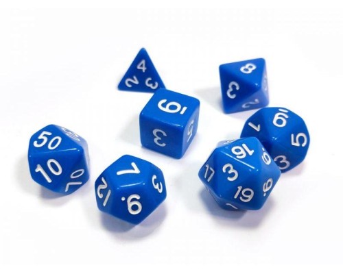 Набор ZVEZDA из 7 синих игровых кубиков для ролевых игр, 7 шт
